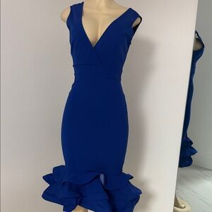Elegant Blue Sleeveless Dress